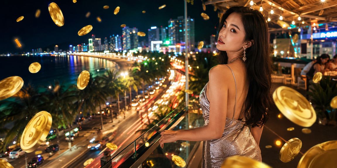 Người chơi tại Nha Trang xem kèo thể thao trên bãi biển buổi tối